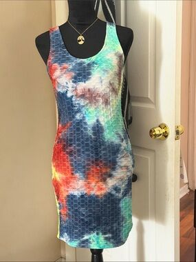 love J Multicolor Tie-Dye Midi Dress